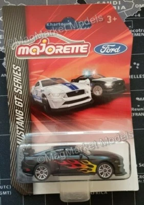 MAJORETTE · FORD MUSTANG GT SERIES · BLACK/FLAMES · BRAND NEW IN SEALED PACK - Image 1 of 3