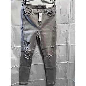 NWT American Eagle Ripped High Waisted Jegging Distressed Gray Wash Size 8 - Picture 1 of 9