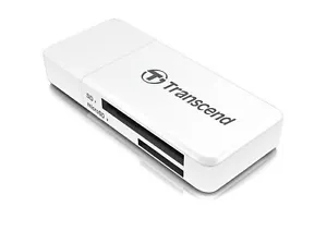 White Transcend RDF5 USB3.0 Card Reader for SDHC/SDXC/microSDHC/microSDXC cards - Picture 1 of 3