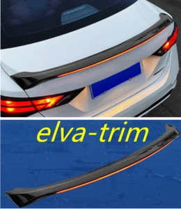 FOR Nissan Sentra 2020-2022 Black Rear Tail Spoiler Wing w/ Turn/ Brake Lights - Picture 1 of 12