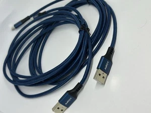 X10 2M Heavy Duty Micro USB Cable High Speed Braided Fast Charger Charging Lead - Picture 1 of 7