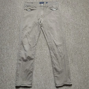 Pantalones rectos ajustados para hombre LUCKY BRAND 121 32x32 verde mezcla de algodón elástico chinos - Imagen 1 de 10