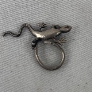 Vintage Sterling Silber Gecko Brosche  - Bild 1 von 3