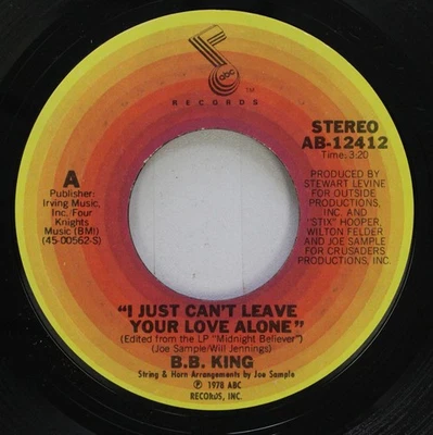 Blues 45 B.b. King - I Just Can / Midnight Believer On Abc Records - Image 1 of 2