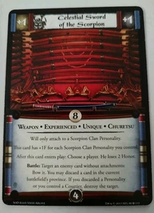 Celestial Sword Of The Scorpion - SoD - Legend of the Five Rings L5R LP - Picture 1 of 2