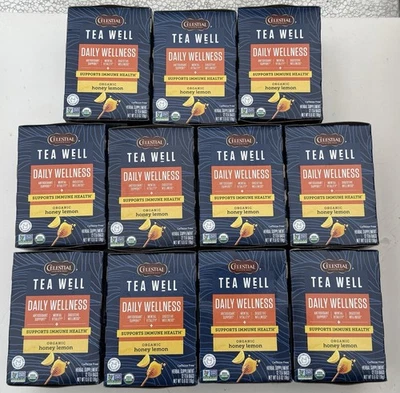 (11) Cajas Condimentos Celestiales Té Well Bienestar Diario Miel Limón Bolsas de Hierbas Foto 1 de 3