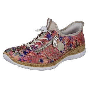 Damen Rieker Ready2Go Regenbogen Dschungel Blatt Turnschuhe ~ N42V3 - Bild 1 von 10