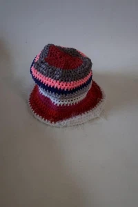 NWT Womens Regina 100% Cotton Assorted Colors Woven Hat W/Furry Trim O/S - Picture 1 of 4