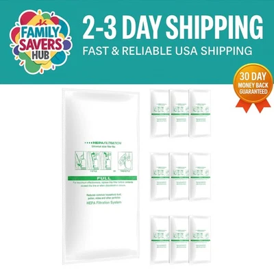 10 Pack HEPA Filter Plus Bags for Compatible Vacuum Models - High Performance - Image 1 of 4