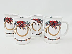 Christmas Cup Mug Set Triumphant 1991 Potpourri Press Korea - Picture 1 of 4