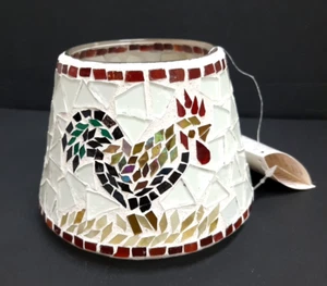 MOSAICO para interiores del hogar pantalla de vela diseño de gallo 5" x 4" x 3,25" - Imagen 1 de 9