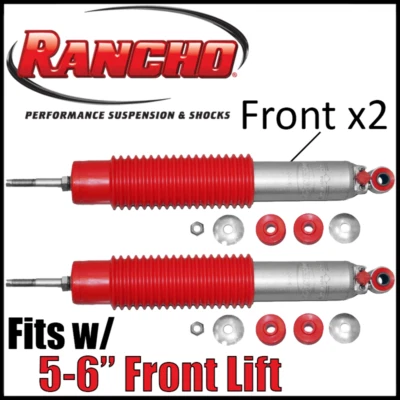 Rancho RS9000XL Front Gas Shocks PAIR 01-10 Silverado Sierra 2500 HD w/5-6" Lift - Image 1 of 3