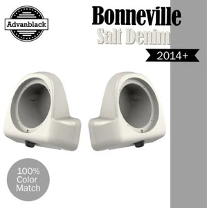 BONNEVILLE SALT DENIM For 2014+ Harley 6.5" Speaker Pods Lower Vented Fairings - Picture 1 of 5