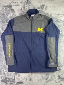 Champion University Michigan Wolverines Full Zip Fleece Jacket Men's L NCAA Logo - Picture 1 of 10