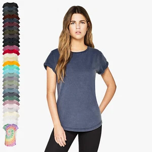 EARTH POSITIVE - Damen Rolled-Up-Sleeve Organic T-Shirt 'EP16' 100% Baumwolle - Picture 1 of 233