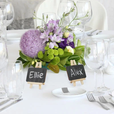 2 - 16 Mini Wooden Cafe Table Number Easel Wedding Place Name Card Holder Stand - Image 1 of 4