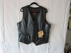A & H Apparel Damen Biker Weste 3XL klassisch Leder Motorrad verdecktes Holster - Bild 1 von 6