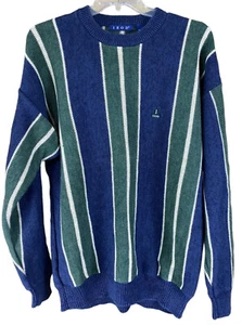Izod Club Men’s VTG Striped Oversized Large Fits XL Retro Grandpa Napoleon - Picture 1 of 6