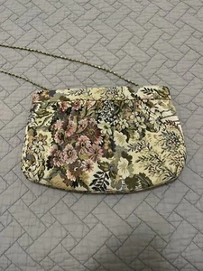 Vintage Tapestry Purse w/Gold Chain - Floral Print - Picture 1 of 11