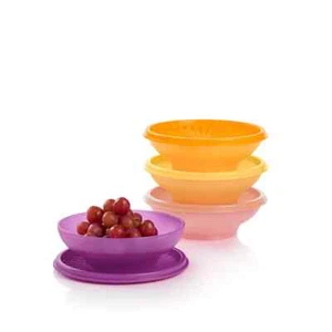New Tupperware Servalier Salad Cereal Bowl Collection Set Of 4 free shipping - Picture 1 of 1