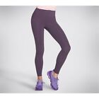 Damen Skechers Gowalk Leggings Kompression Comfort Fitness Lila Hose