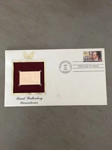 1997 First Day Of Issue PCS 22kt Gold Replica FDC Raoul Wallenberg Humanitarian - Picture 1 of 4