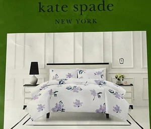 KATE SPADE Breezy Magnolia Floral Lavender Purple TWIN XL Cotton Comforter SET - Picture 1 of 6