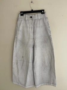 RUNDHOLZ MainLine Wide Leg Distressed Cloud Grey Denim Pants: NWOT! Size MEDIUM - Picture 1 of 7