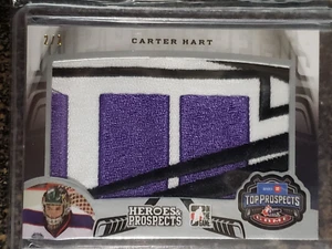 2015-16 Heroes & Prospects CARTER HART SILVER Top Prospects PATCH! 2/2 WOW! - Picture 1 of 2