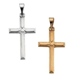 Colgante Cruz 21,5 mm X 12,5 mm en Platino u Oro 14K - Imagen 1 de 1