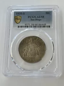 1935-S 50c PCGS AU58 San Diego - Picture 1 of 2