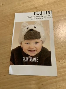 Baby Boy Girl Chunky Bear Beanie Hat Knitting Pattern - Picture 1 of 2