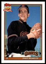 1991 TOPPS TRADED DAVE RIGHETTI SAN FRANCISCO GIANTS #96T