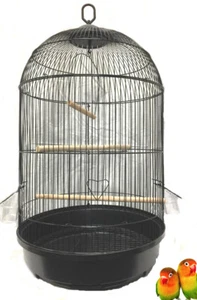 30" Round Dome Bird Flight Finches Canaries Budgies Aviaries LoveBirds Cage BK - Picture 1 of 5