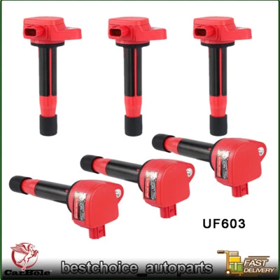 6Pcs Ignition Coils For 2008-2016 Honda Odyssey 2009-2014 Acura TL V6 3.5L UF603 - Image 1 of 4
