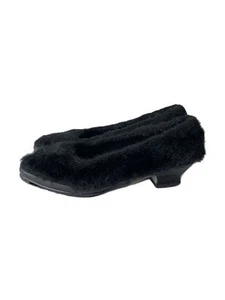COMME DES GARCONS Pumps 23cm Black FUR Used - Picture 1 of 5