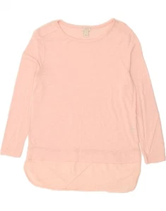 J. CREW Womens Graphic Top 3/4 Sleeve UK 6 XS Pink Viscose C102 - Picture 1 of 3
