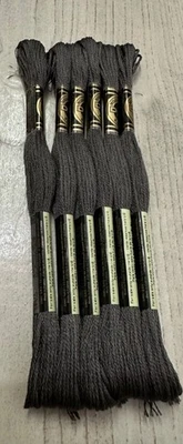 Black Pepper #844 DMC Mouline Special 25 Embroidery Floss 8M Lot 6 - Image 1 of 4