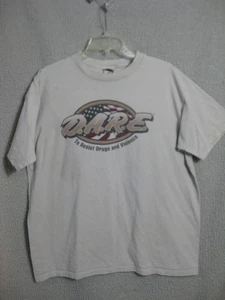 Vintage DARE Shirt Mens XL Fruit of the Loom USA Rare USA Flag print Y2K Tee - Picture 1 of 11