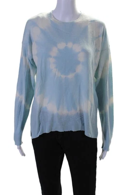 Разные женщин длинным рукавом ворота галстук окрашенный свитер синий белый шерсти размер 1 - Изображение 1 из 4