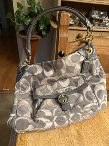 BOLSO DE HOMBRO COACH PENELOPE OPTIC FIRMA 18875 BOLSO DE MANO BOLSO HOBO GRIS BRONCEADO - Imagen 1 de 15