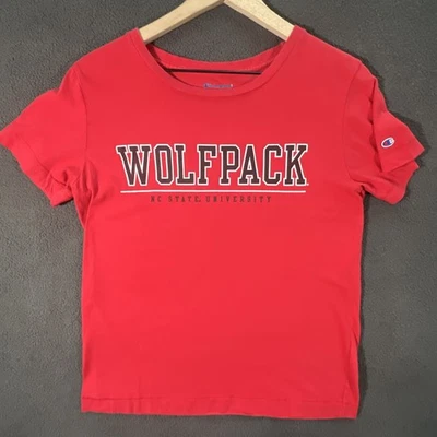 Camiseta para mujer NC State University Wolfpack talla mediana roja campeón Foto 1 de 4
