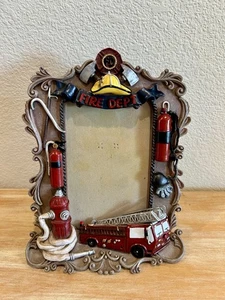 Red Hats Of Courage Photo Frame Firefighter 3D Three Dimension 1998 Vanmark - Picture 1 of 5
