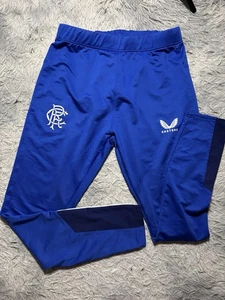RANGERS SCOTLAND 2022/2023 TRAINING FOOTBALL PANTS BLUE CASTORE SIZE L - Picture 1 of 4