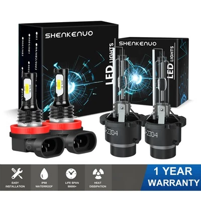 For Infiniti FX35 2006-2011 2012 Combo HID Headlight Bulbs + LED Fog Light Kit - Image 1 of 4