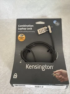 NEW Kensington Combination Laptop Lock w/ Carbon Steel Cable - K64673AM FREE S/H - Afbeelding 1 van 2