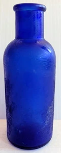 VINTAGE COBALT BLUE APOTHECARY GLASS BOTTLE likely 19TH CENTURY ANTIQUE 6-INCHES - Picture 1 of 5