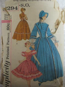 VTG Simplicity 3294 SQUARE DANCE PRAIRIE Sewing Pattern - Picture 1 of 5