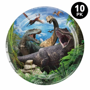 Jurassic Dinosaur 23cm 9inch Party Plates | Kids Birthday Party Tableware - Picture 1 of 1