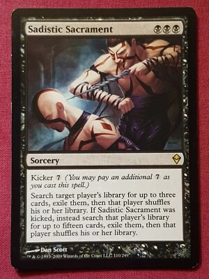 Magic The Gathering ZENDIKAR SADISTIC SACRAMENT black card MTG - Image 1 of 2